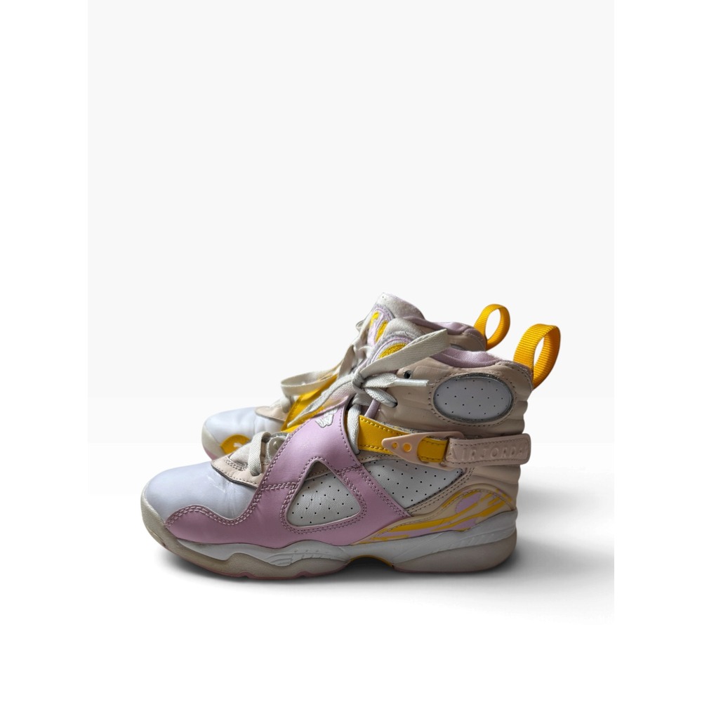Air Jordan 8 Retro Arctic Punch University Gold Pink Youth Sneakers Size 4Y